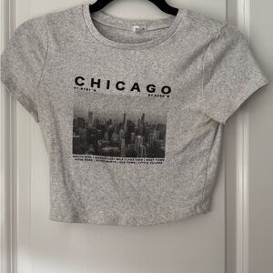 Garage Heather Gray Chicago Skyline Tee
